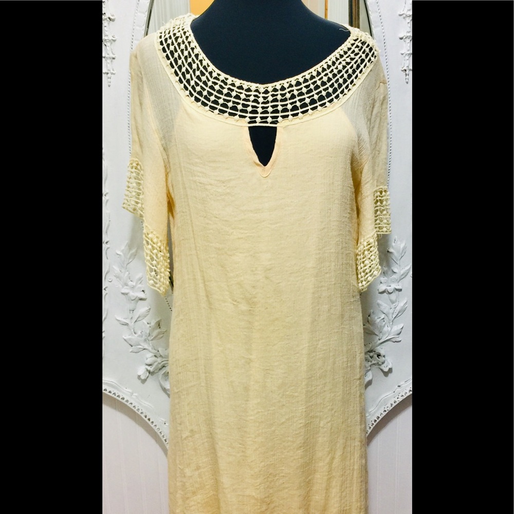MILE GABRIELLE  Butter Cup Yellow  Fishnet dress